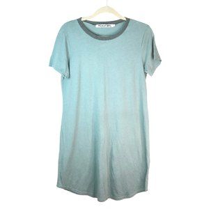 Michael Stars Dress Short Sleeve Size Small Green/Blue Tone Crew Neck